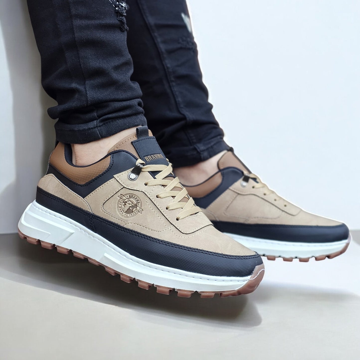 Zapatos de Hombre Casual 100% Cosido +Regalo de 3 pares de Medias