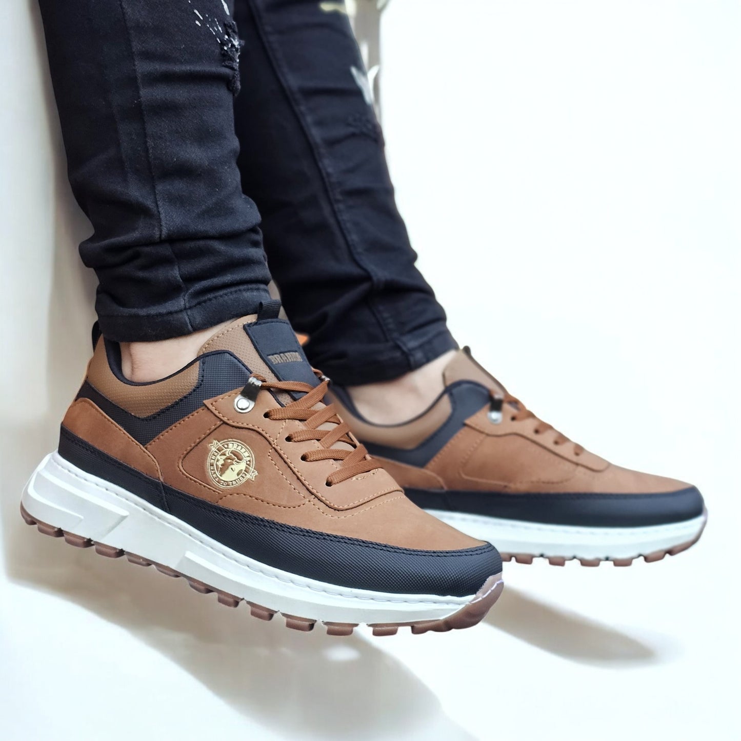 Zapatos de Hombre Casual 100% Cosido +Regalo de 3 pares de Medias