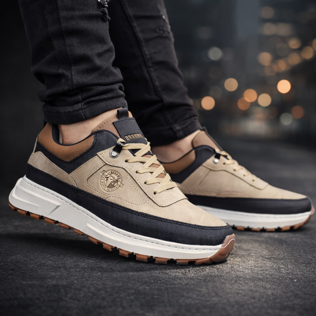 Zapatos de Hombre Casual  100% Cosido +Regalo de 3 pares de Medias