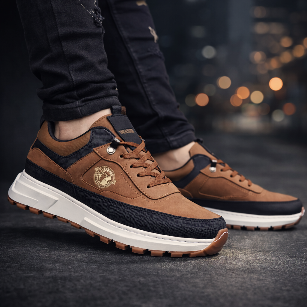 Zapatos de Hombre Casual  100% Cosido +Regalo de 3 pares de Medias