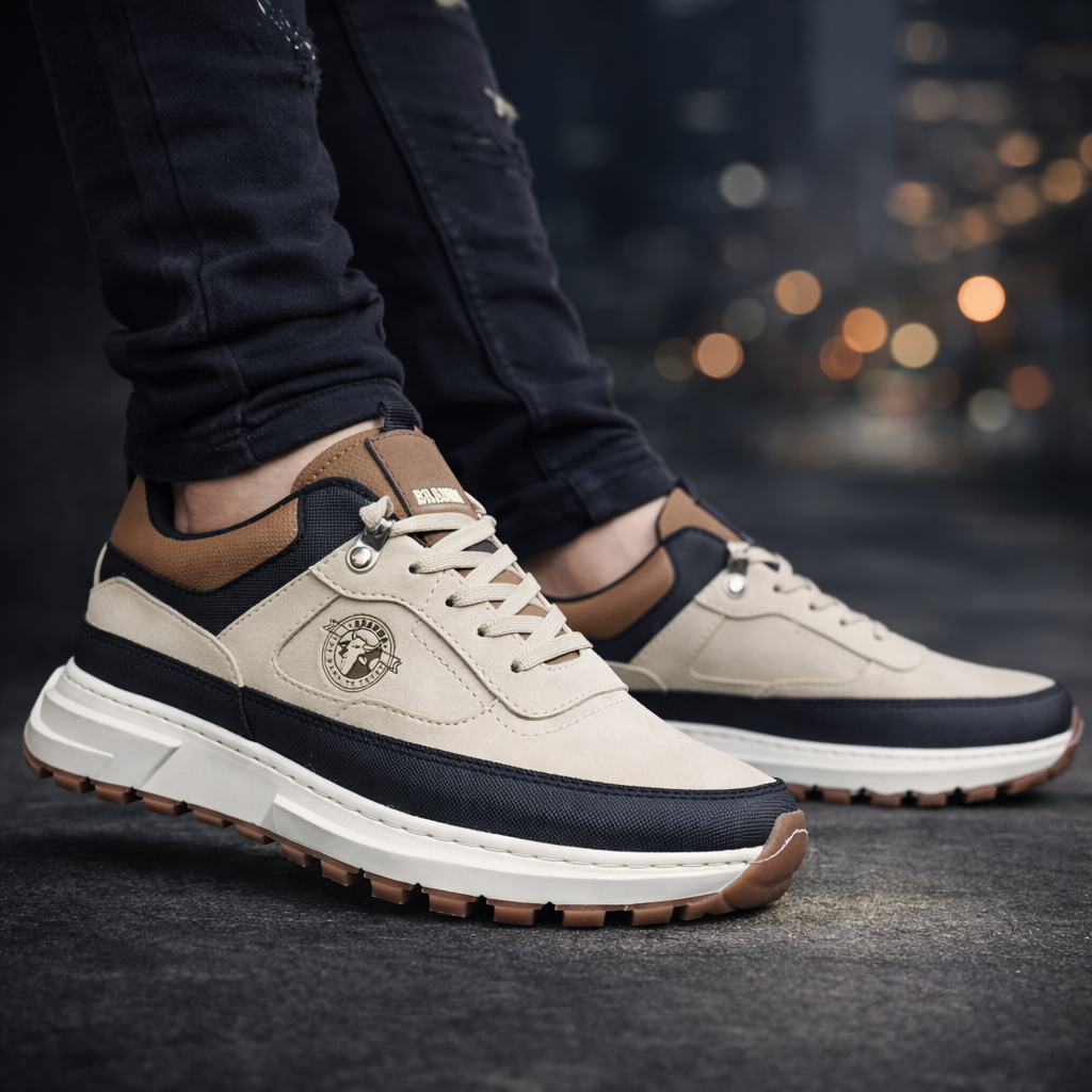 Zapatos de Hombre Casual  100% Cosido +Regalo de 3 pares de Medias